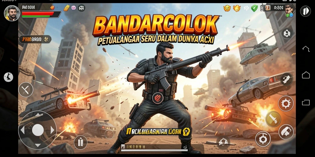 Tampilan gameplay BANDARCOLOK yang seru saat bertarung.