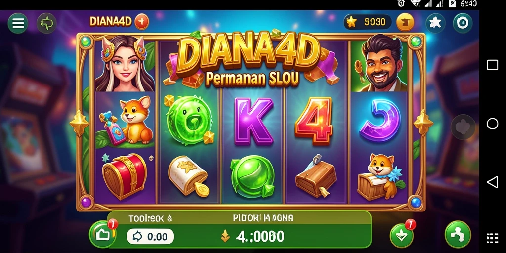 Screenshot menampilkan momen seru dari permainan Slot DIANA4D.
