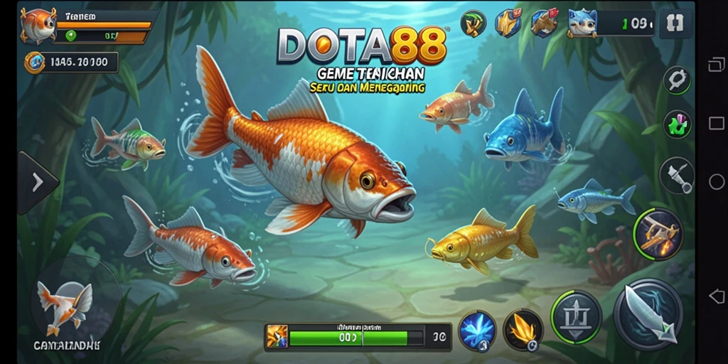 Screenshot DOTA88 menampilkan aksi seru dalam Tembak Ikan.