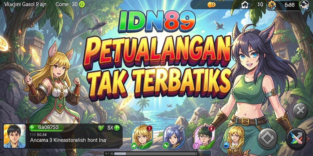 Tampilan gameplay seru di dunia Anime yang menakjubkan.