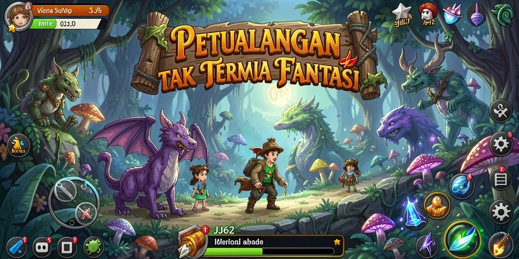 Tampilan menarik dari gameplay petualangan di JJ62 yang memikat.