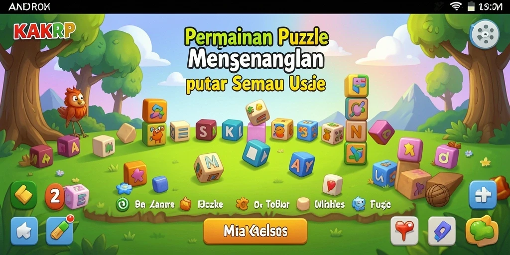 Tampilan gameplay KAKRP yang menantang dan penuh warna.