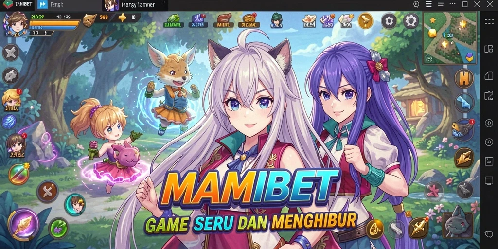 Screenshot gameplay <strong>MAMIBET</strong> yang menampilkan karakter anime dalam aksi.
