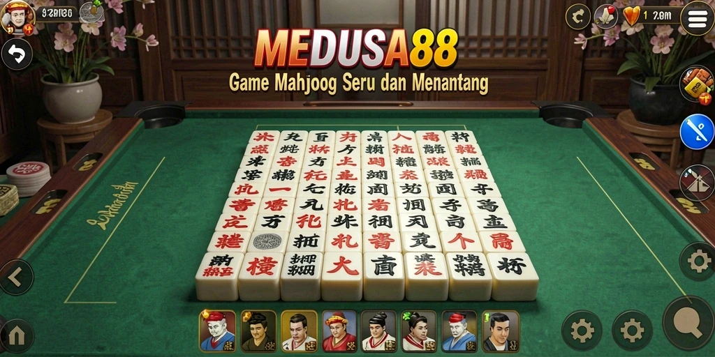 Tampilan gameplay menarik dari MEDUSA88 saat bermain Mahjong.