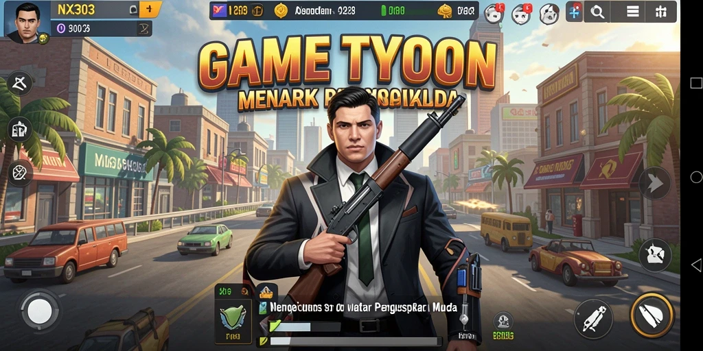 Tampilan gameplay Tycoon yang menarik dan interaktif.