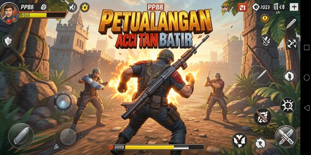 Tampilan gameplay PP88 yang penuh aksi dan tantangan.