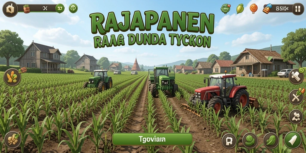 Tangkapan layar menunjukkan pengalaman gameplay seru di RAJAPANEN.