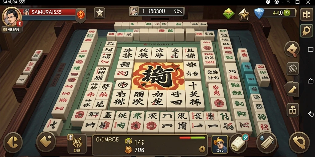 Tangkapan layar gameplay Mahjong yang menantang dan seru.