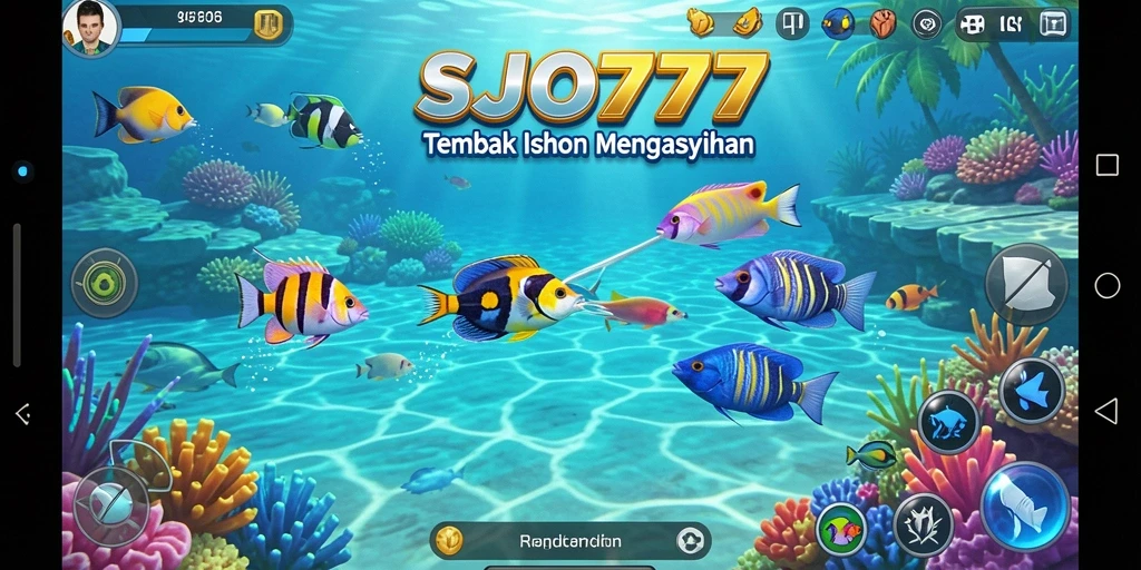 Screenshot gameplay SJO777 yang menampilkan aksi seru Tembak Ikan.