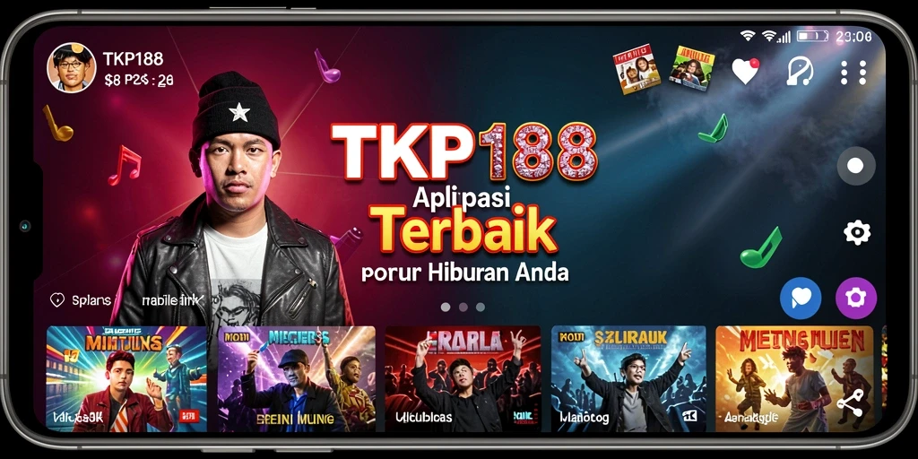 Screenshot gameplay TKP188 menampilkan interaksi pengguna dengan musik.