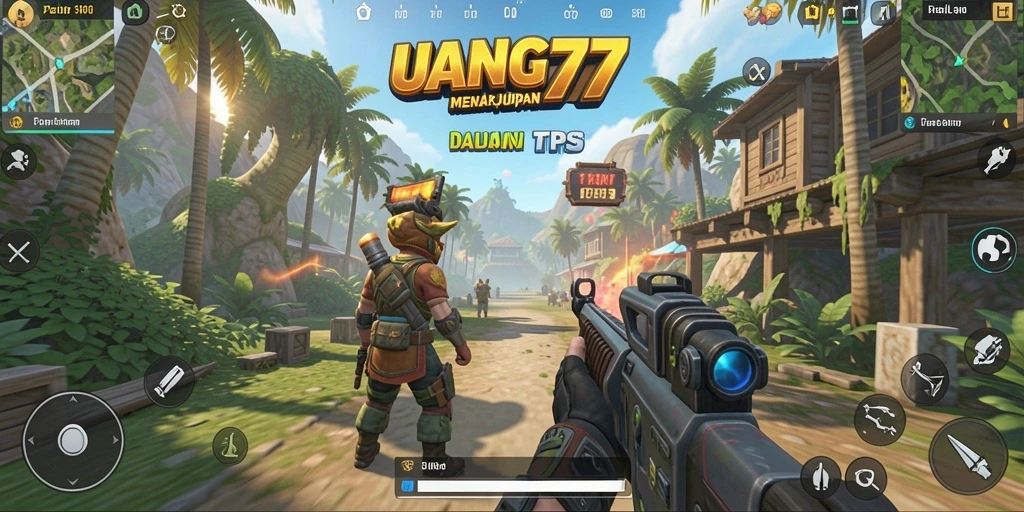 Tampilan gameplay menarik UANG77 dalam aksi TPS