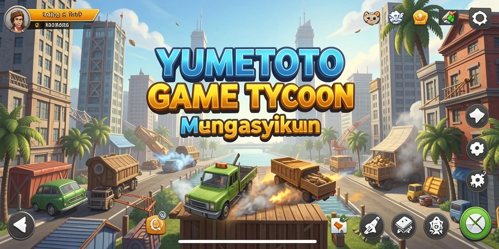 Tampilan gameplay menarik dari YUMETOTO di dunia Tycoon.